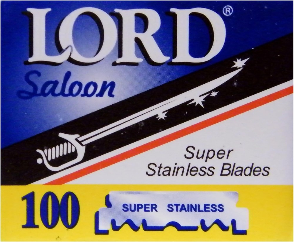 100 Super Stainless Single Edge Razor Blades for Barbers - Lord Brand