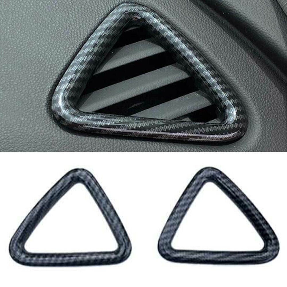For Chevrolet Malibu 16-24 Carbon Fiber Dashboard Air Outlet Vent Frame Trim 2P