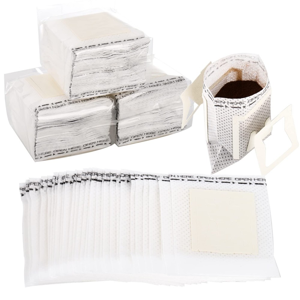 200PCS Portable Hanging Ear Coffee Filter Bags Food Grade Drip Brew Paper  