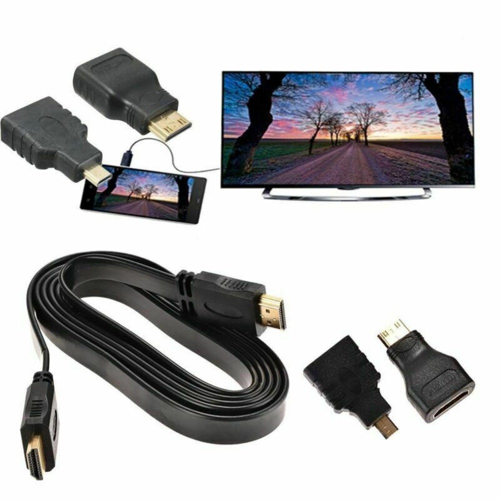1080P HDMI Cable with Mini and Micro Adapters for Android Tablet PC TV