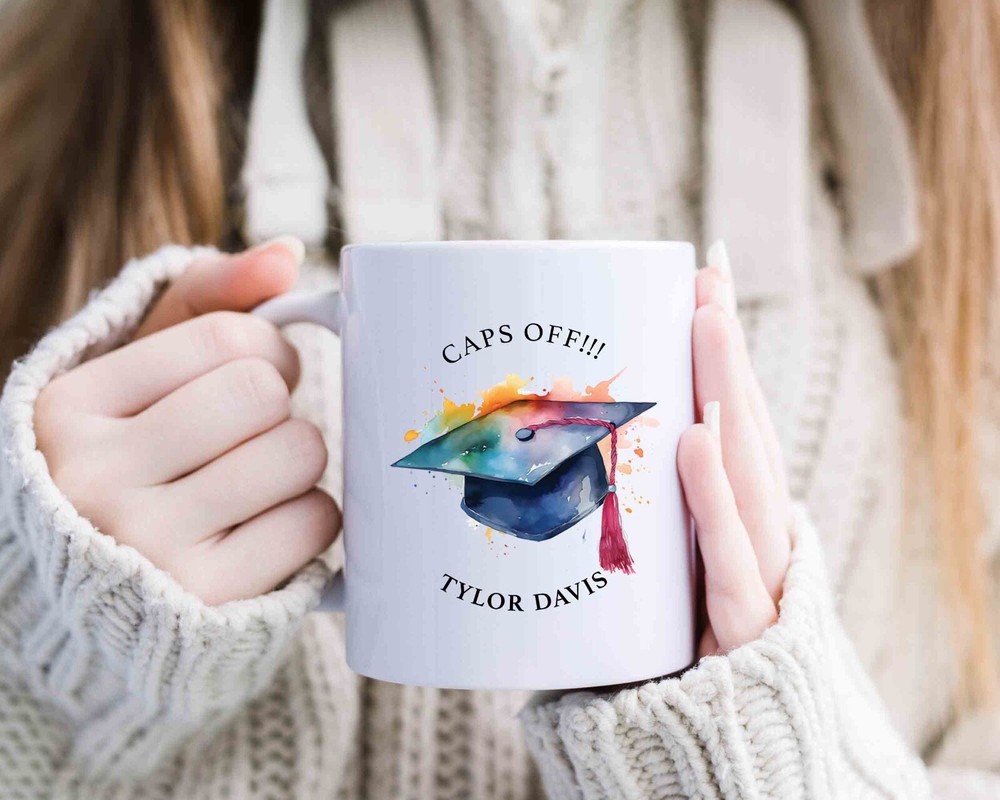 Personalized Graduation Cap 11oz Ceramic Coffee Mug Gift for Grads-image