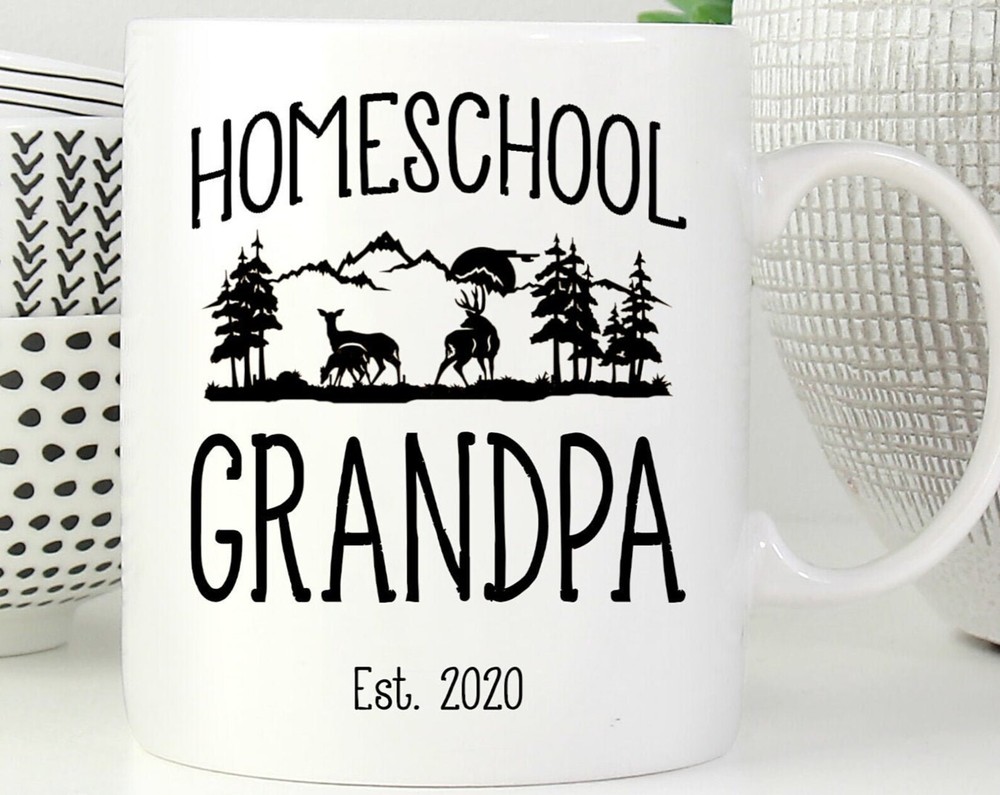 Homeschool Grandpa Est. Mug / Personalized Grandpa Homeschooling Coffee Mug