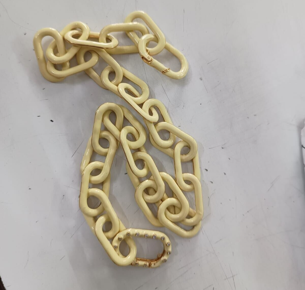 ENAMEL 16 Inches CABLE Hip Hop Chunky Chain Necklace Link Necklace Minimalist