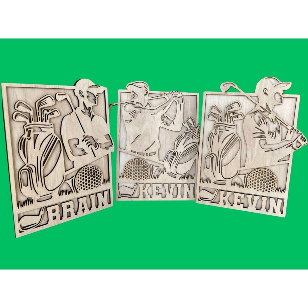 Custom Laser Engraved Golf Plaque – Personalized Sports Trophy Gift-image