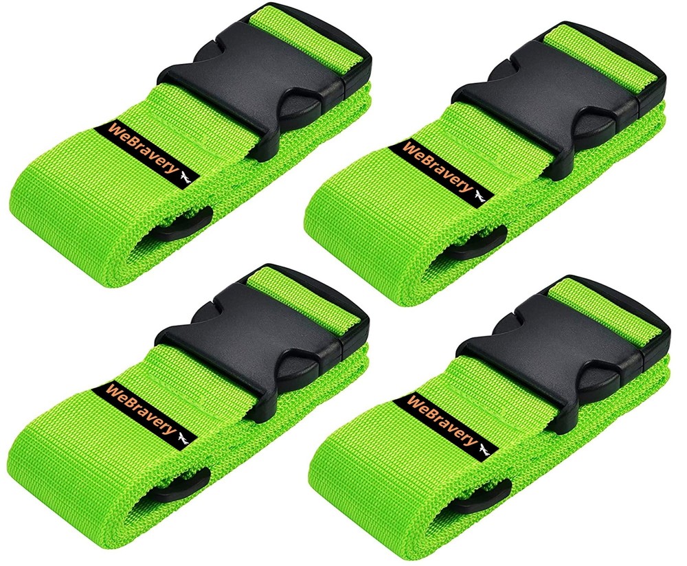 Adjustable Green Luggage Strap for Suitcases and Travel Bags