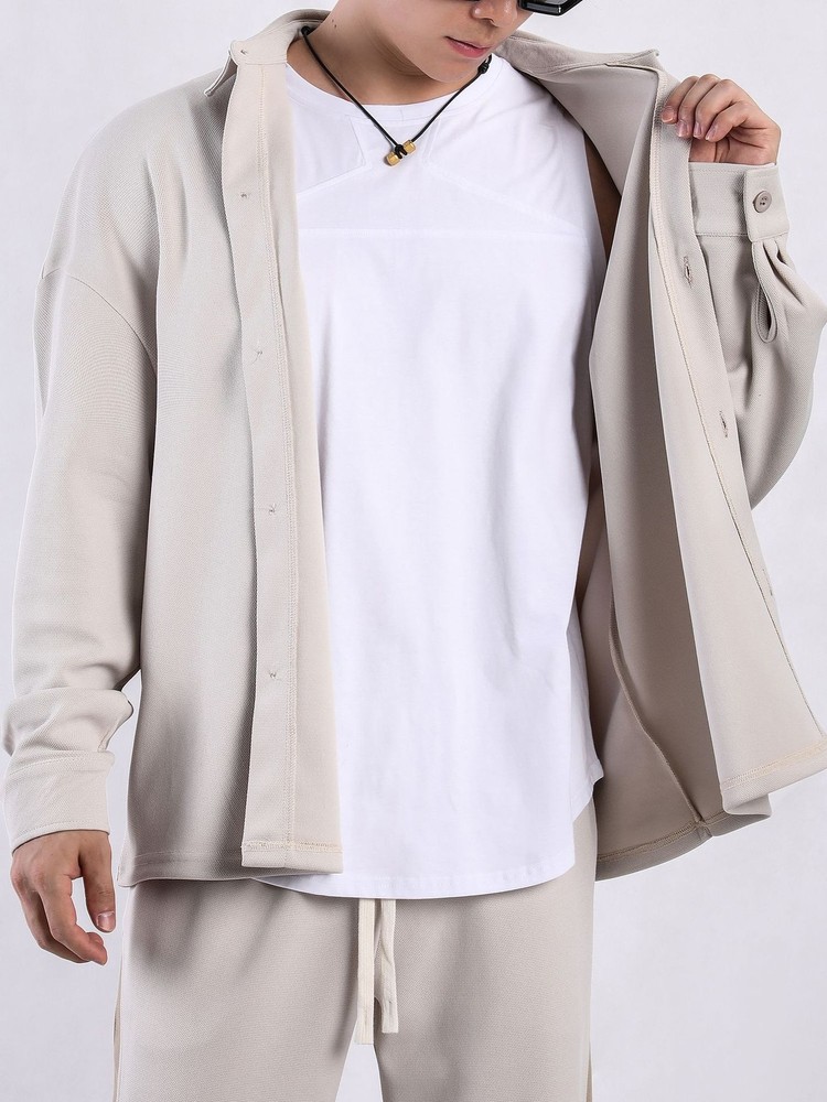 Men's Outdoor Button Shirt Jacket Lightweight Coat Sportwear Casual Cardigan Top