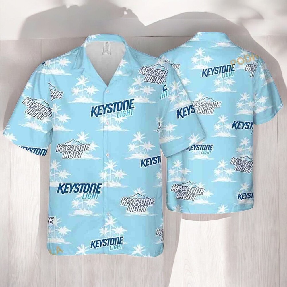 Keystone Light Beer Beach Pattern Funny Hawaiian Shirt