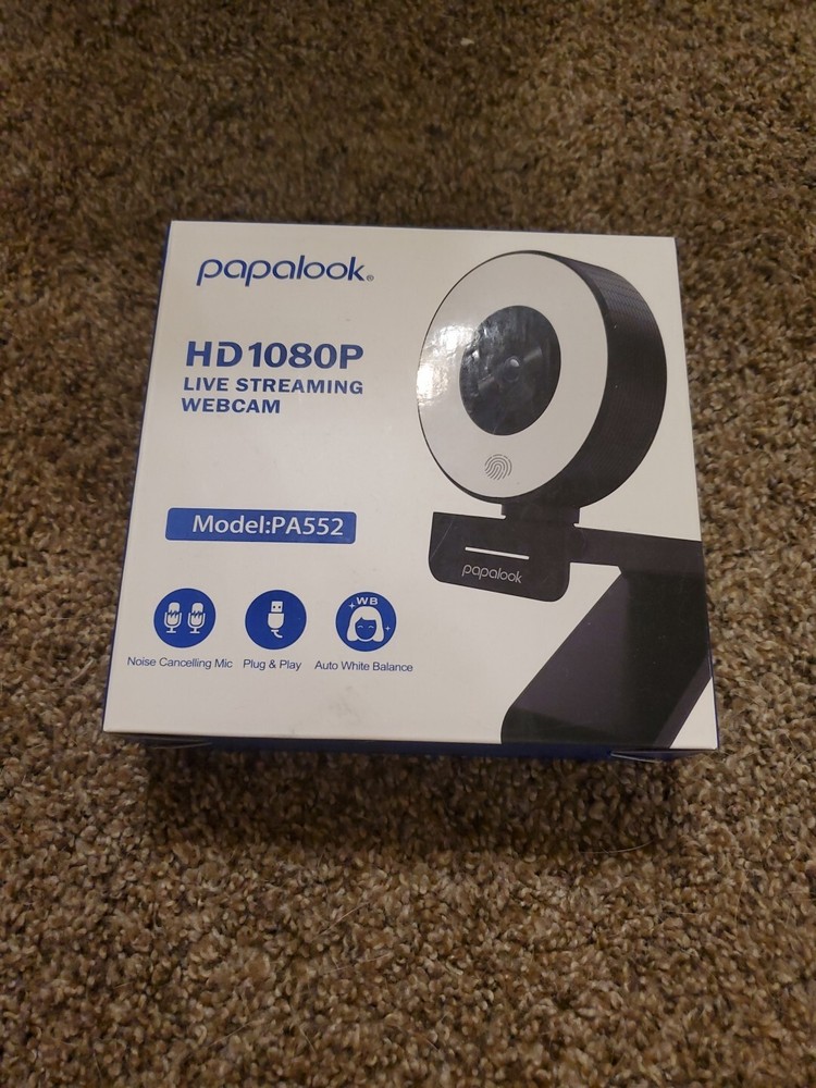 Papalook HD1080P Live Streaming Webcam Model:PA552 USB Plug & Play-image