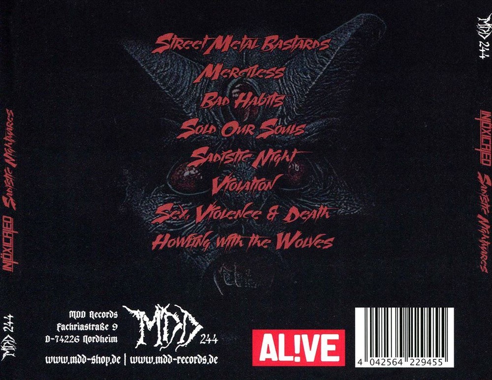 Intoxicated Sadistic Nightmares - Brand New CD Metal Album  