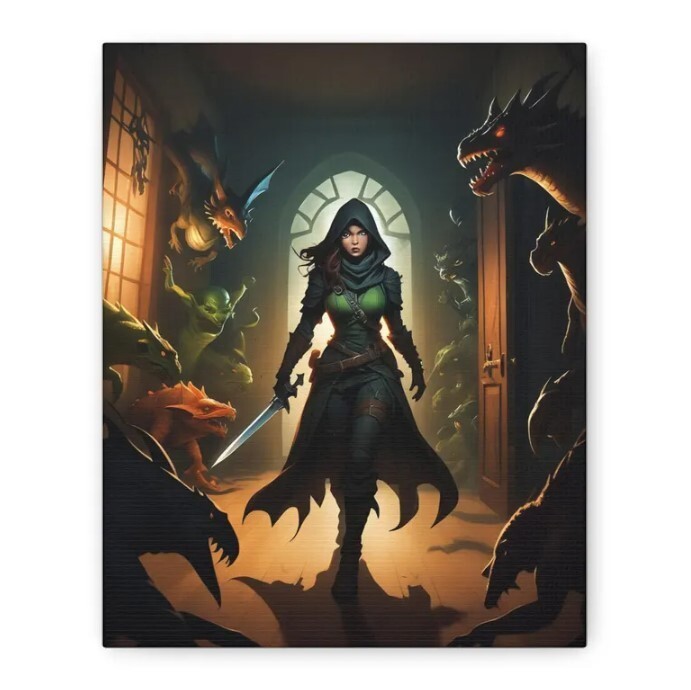 Wall Art for Fantasy Home Decor Lovers. Art Title: Shadowed Rogue