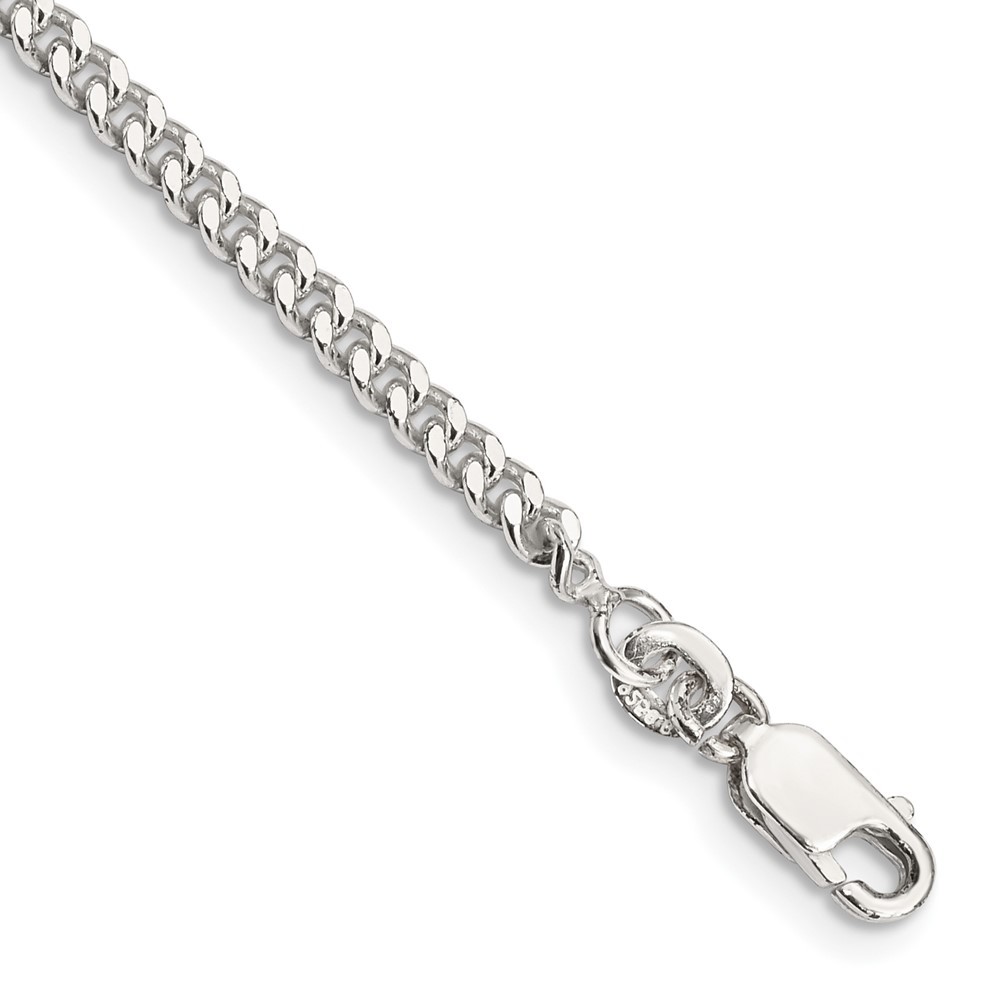 Sterling Silver 3mm Curb Chain Anklet for Women 9 Inch 4.07 Grams