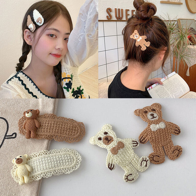 Autumn Hair Accessories Korean Style Headdress Cartoon Knitted Hairpins Fashion