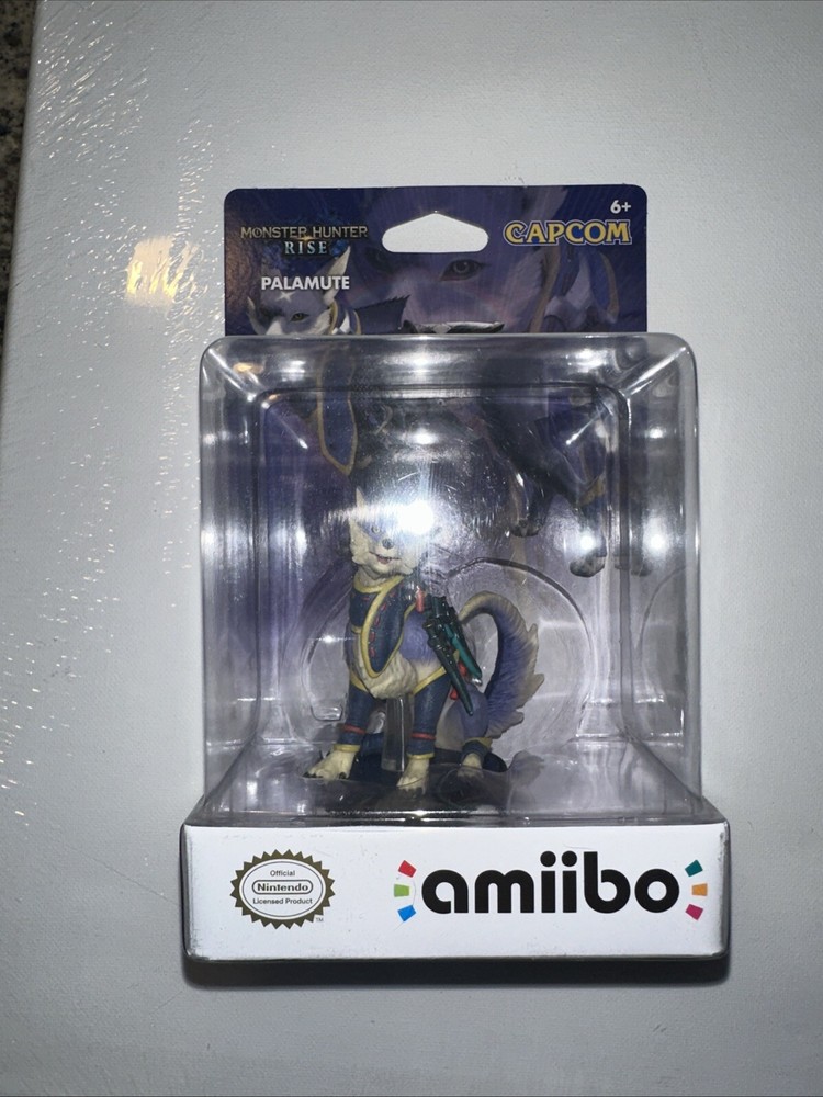 Nintendo Monster Hunter Rise Amiibo Palamute Figure (US Version)