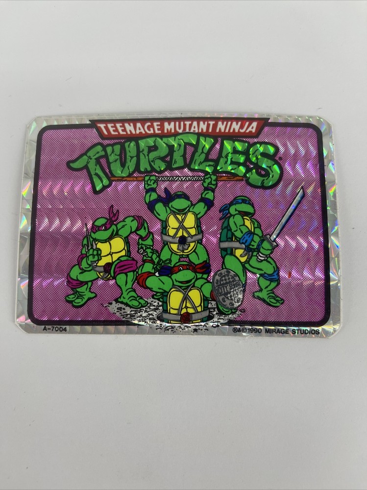 RARE Vintage 1990 Teenage Mutant Ninja Turtles Vending Machine Prism Sticker