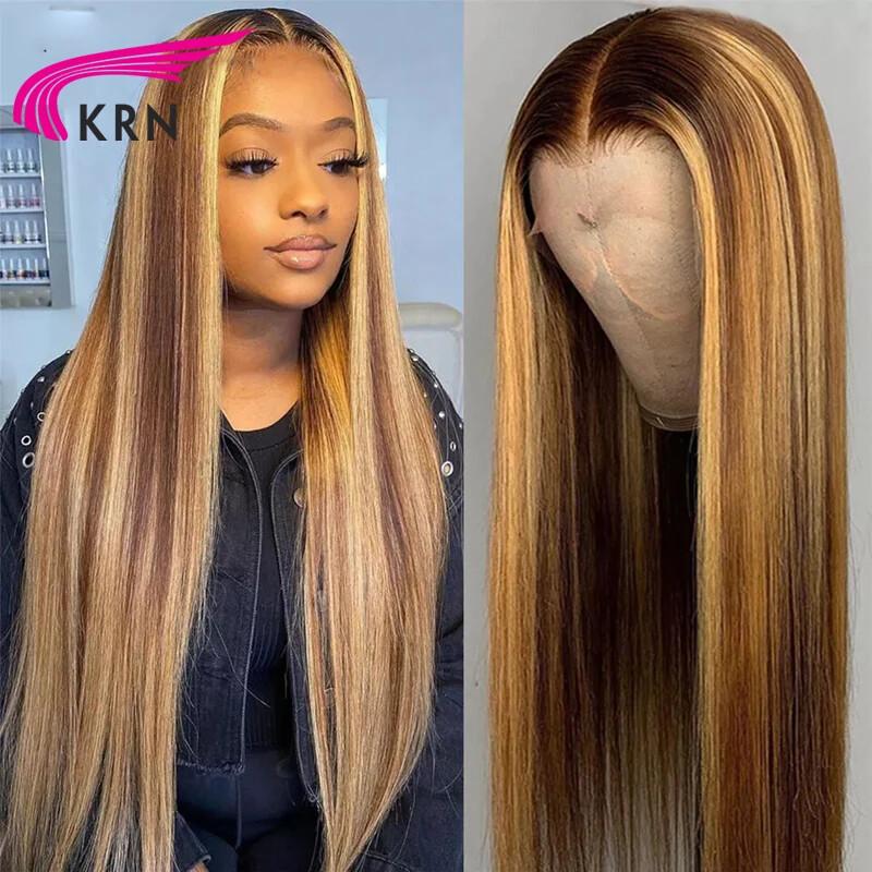 Brown Straight Lace Front Wig 4x4 13x4 Human Hair for Women