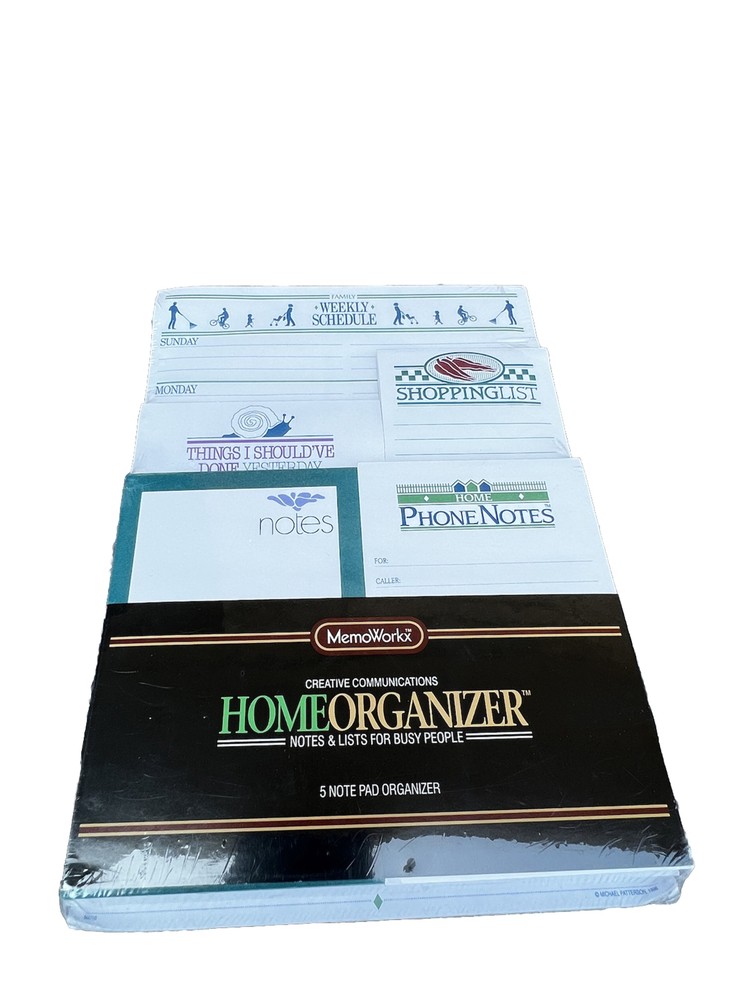 5 Note Pads Home Organizer To Do List Shopping Note Phone Note Weekly Schedule