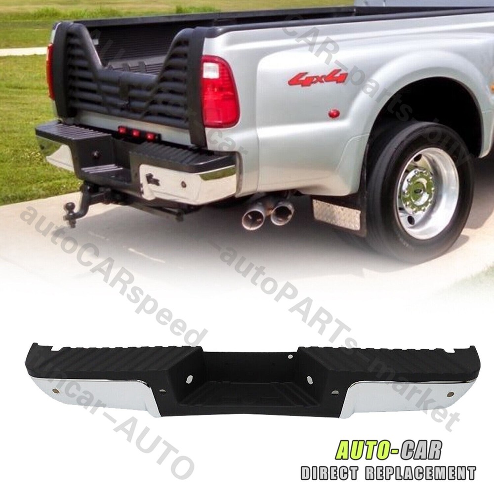 Rear Step Bumper W/ Sensor Hole Fit 2008-2016 Ford F250 F350 Super Duty GA