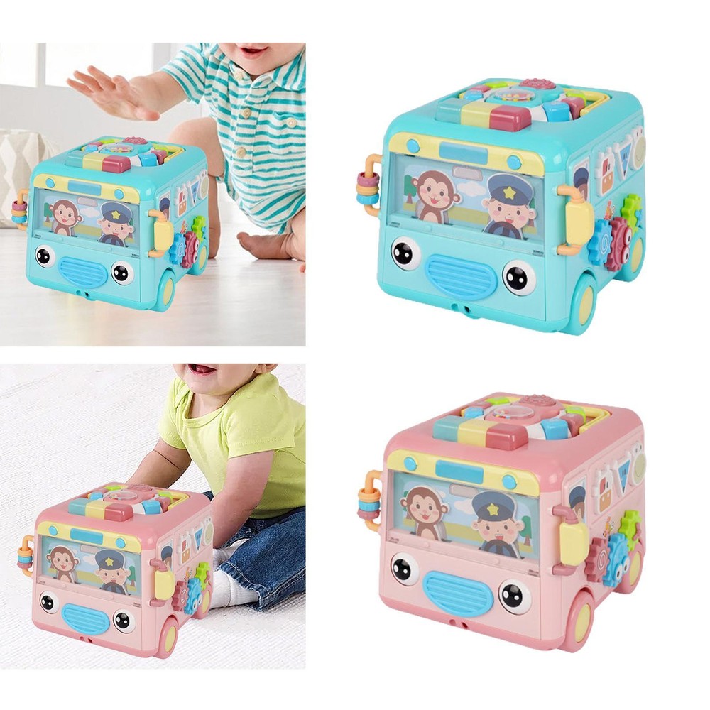Kids Bus Toys Color Perception Montessori Toy for Baby Kids Birthday Gift