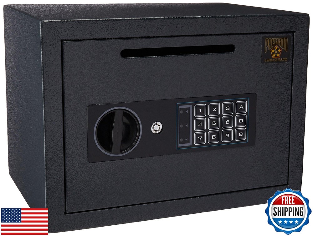 Compact Digital Drop Safe with Keypad for Secure Money & Valuables Storage