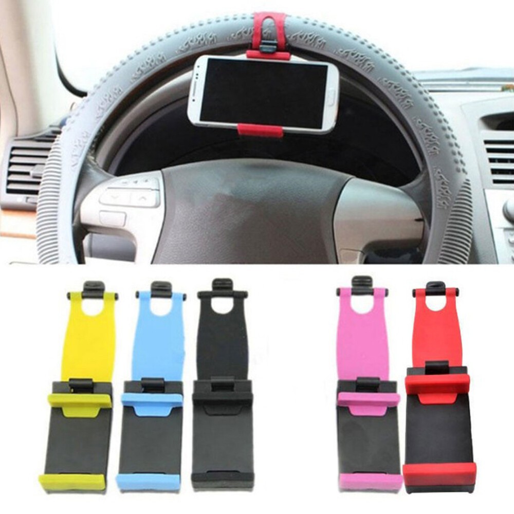Steering Wheel Phone Holder Clip for Car Bike Handlebar Auto Accessories  