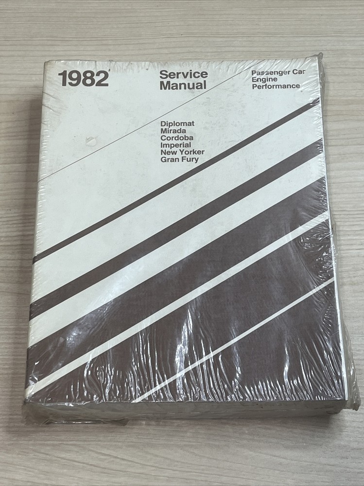 1982 Chrysler Service Manual Passenger Car Set of 2 Diplomat Mirada New Yorker