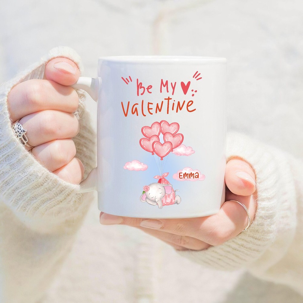 Taza de café personalizada Be My Valentine Feliz San Valentín taza regalo para San Valentín