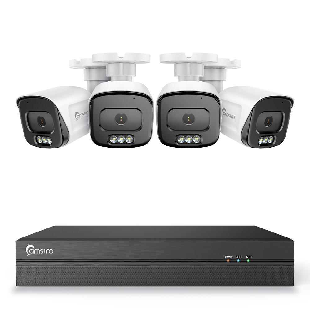 Camstro 4K 8CH NVR 5MP Audio POE Security Camera System Outdoor Full Color Night