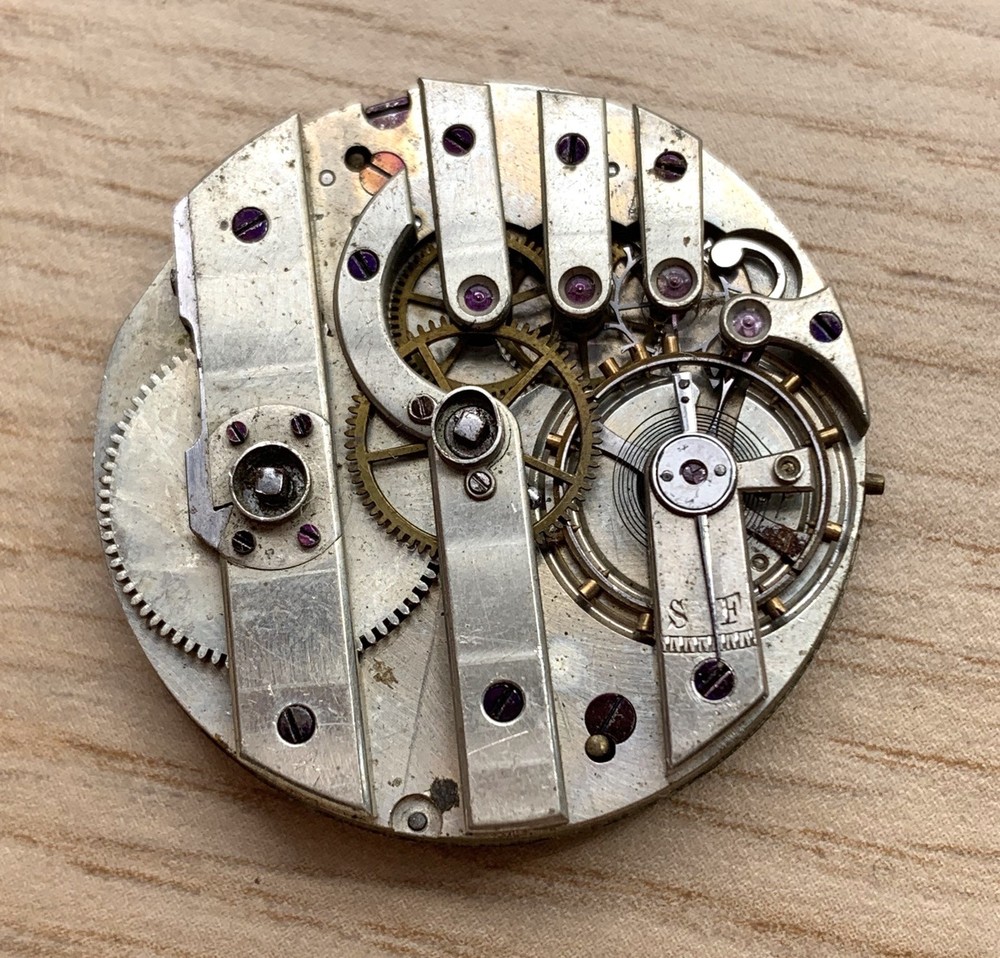 Vintage 31.5mm Manual Pocket Watch Movement For Parts Repair