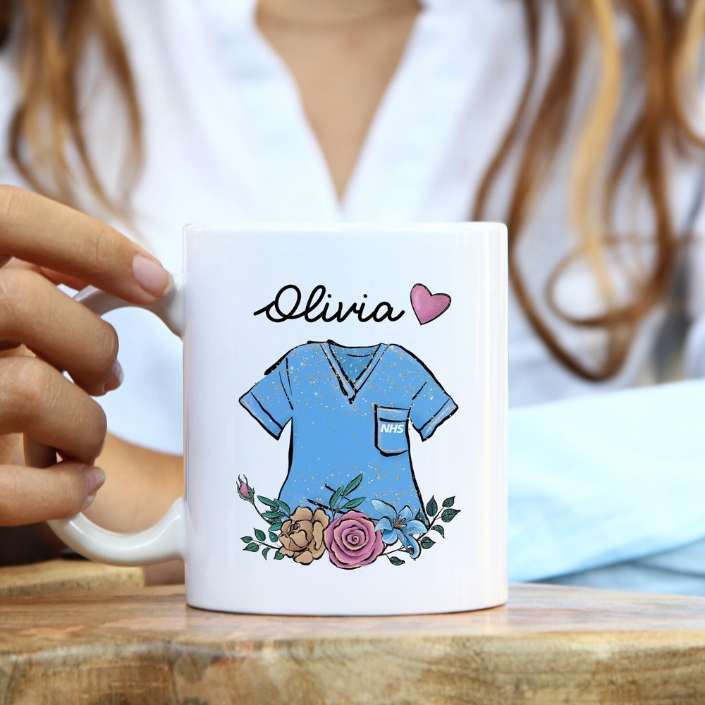 Personalised Nurse Mug With Name / Nhs Nurse Thank You Gift / New Nurse Present
