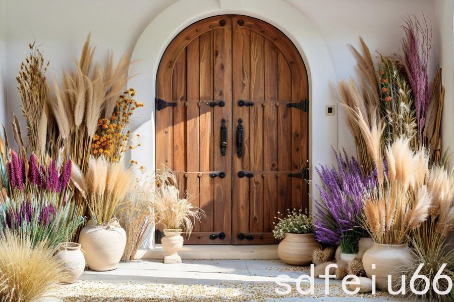 Bohemian Flowers Wedding Baby Shower Birthday Backdrop Photo Background Banner