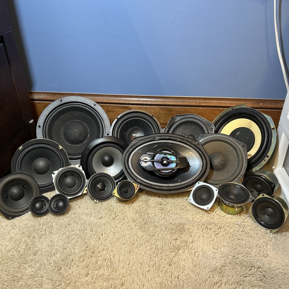 Lot Of 18 Speaker Drivers Bose, Pioneer, Sony, Altec Lansing, Pyle
