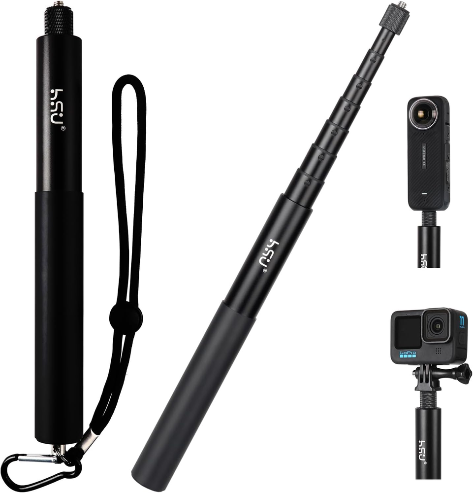 Palo para selfies invisible 59”/150 cm Insta360 extensión monopie poste Insta360 X4 X3