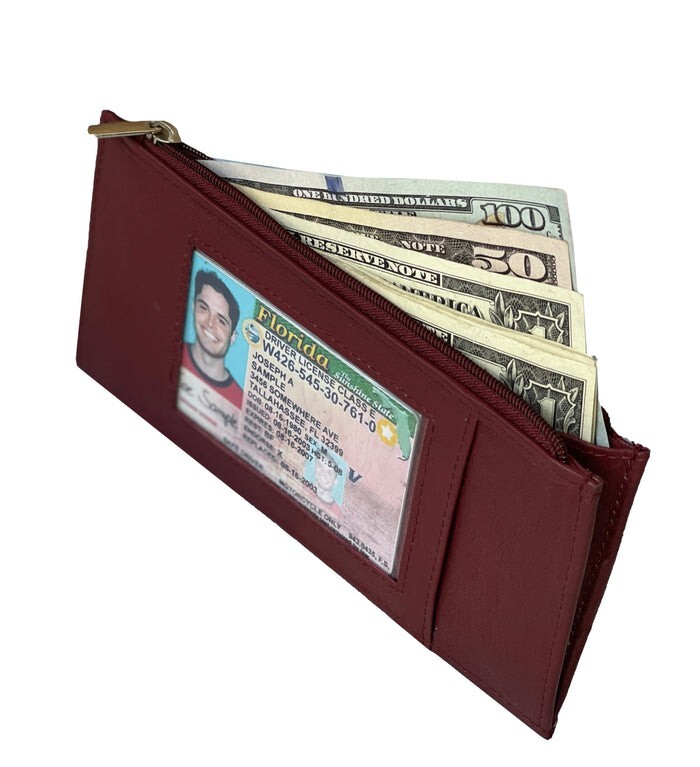 Slim RFID Blocking Long Credit Card Holder Wallet with Multiple ID Slots  -image