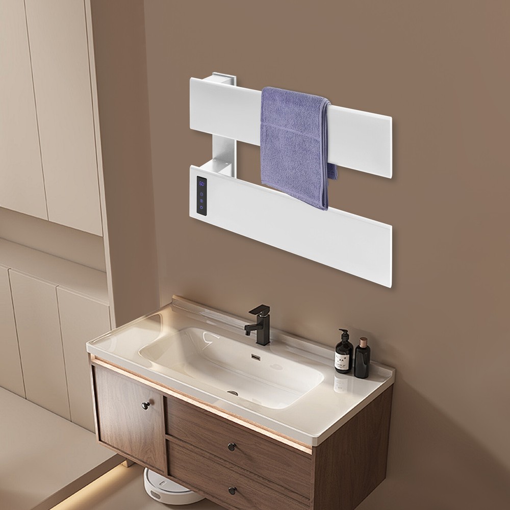 100W Electric Towel Heater Metal Electric Towel Rack Waterproof Heating Panel