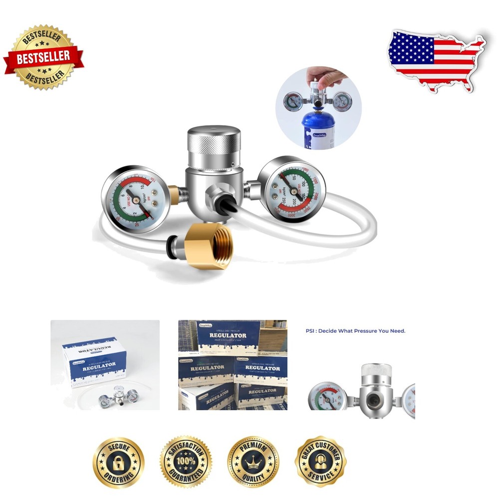 High-Efficiency Pressure Regulator with Adapter for Cocktails & Catering Events