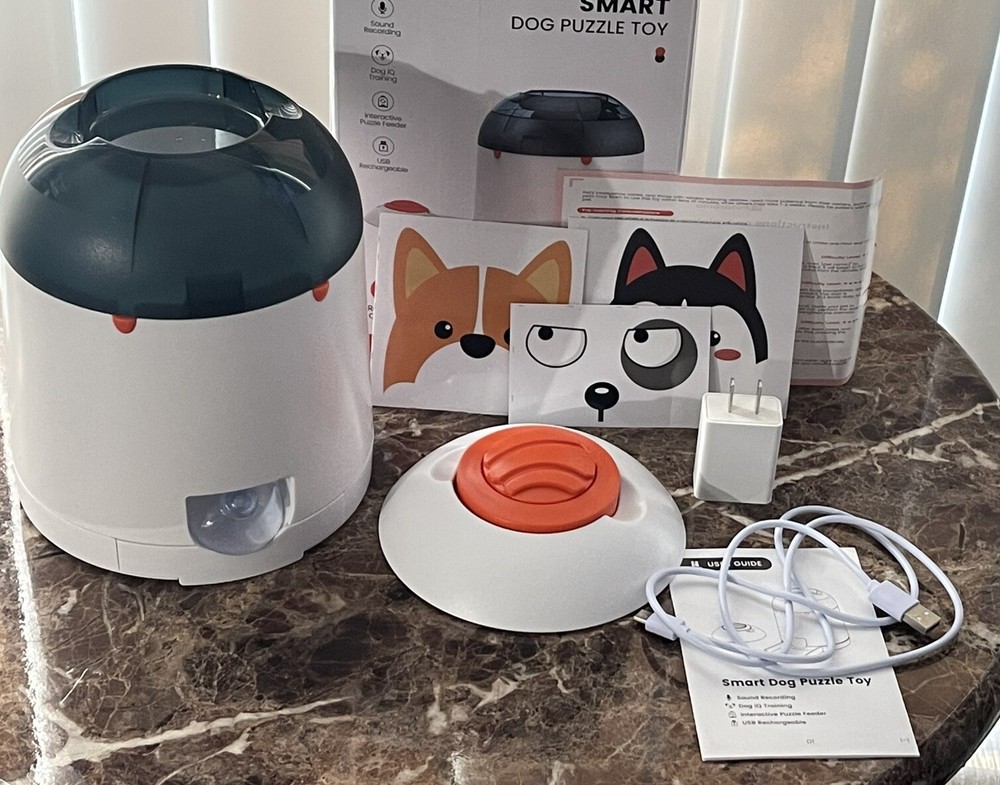 Potaroma Dog Puzzle Feeder Toy, Automatic Rechargeable Treat Dispenser