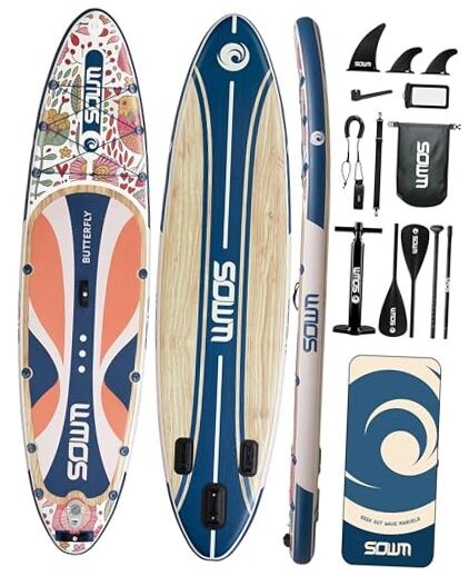 11ft Inflatable Stand Up Paddle Board SUP 33in Wide