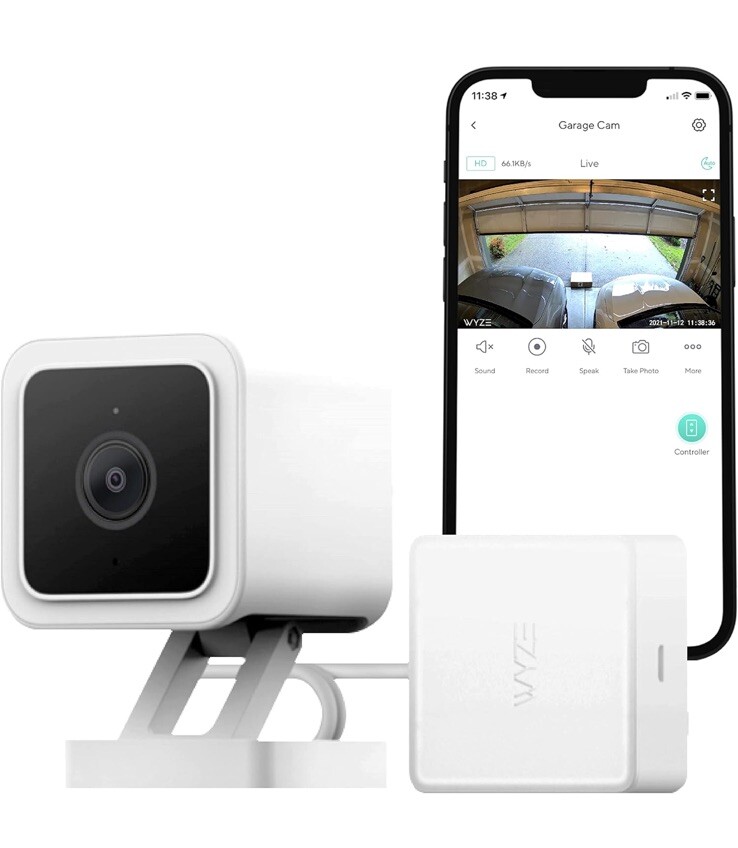 Wyze Smart Garage Door Opener with Built-in HD Video and Remote Control