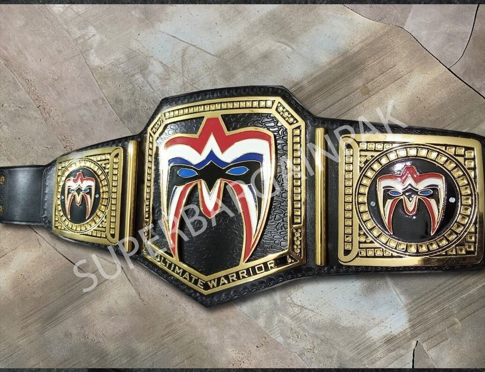 ULTIMATE WARRIOR WRESTLING CHAMPIONSHIP BELT PURPLE LEATHER  CUSTOM MADE 2mm