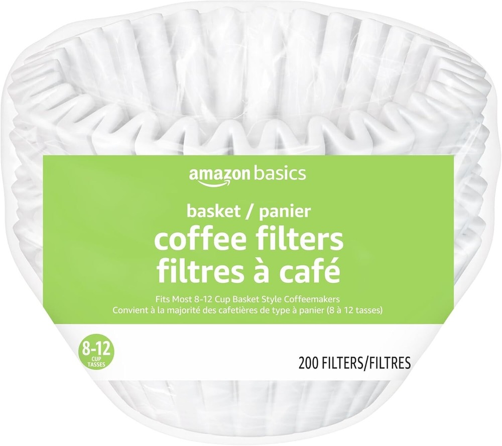 *Coffee Filters 8-12 Cup, 200 Count, Basket Coffee Filter, Paper Filters White.*
