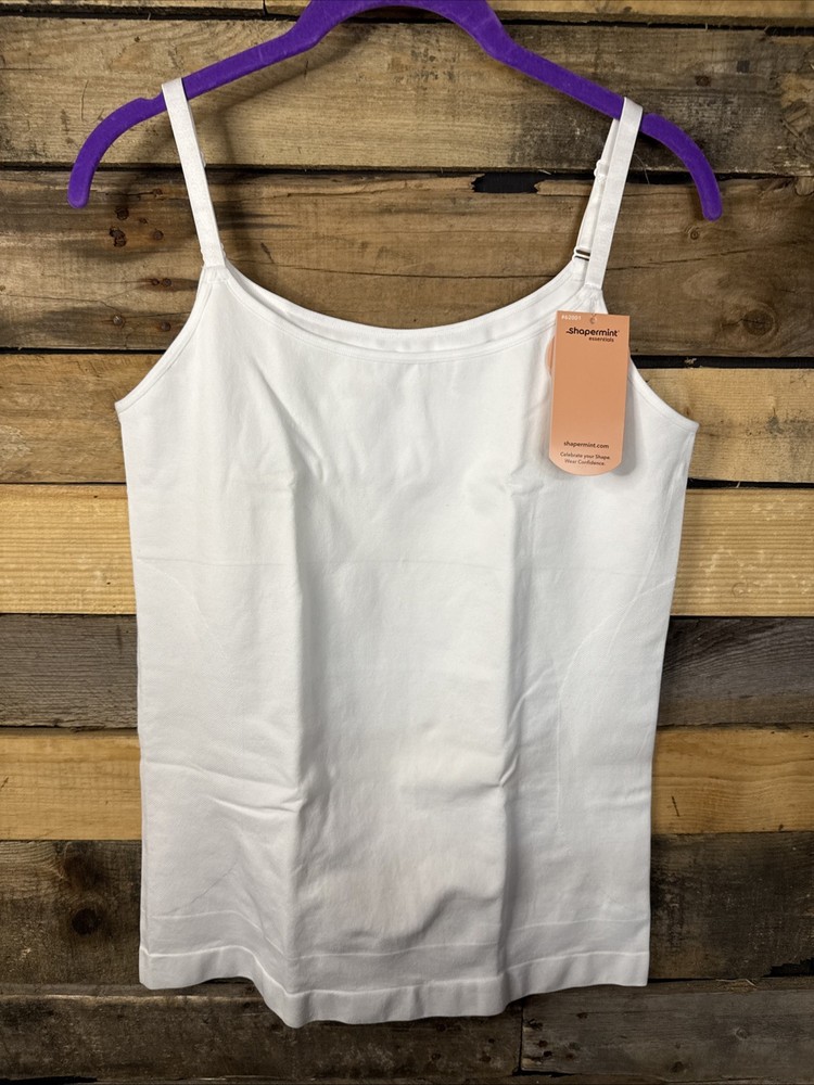 Shapermint Scoop Neck Cami in White XXXL All-Day Comfort