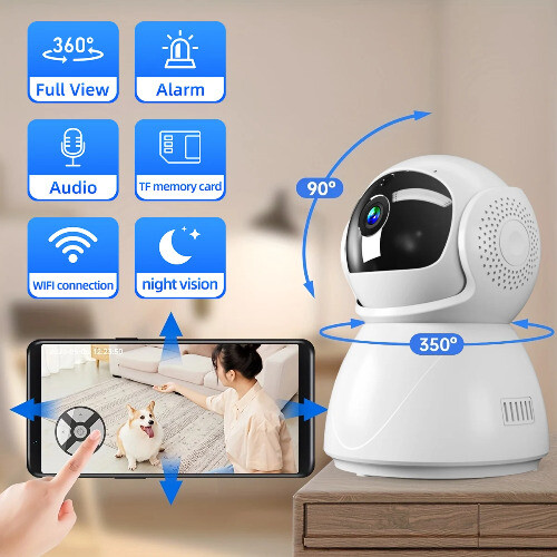 Wireless WIFI IP Security Protector SmartCamera Auto Tracking Monitor 2Way Audio