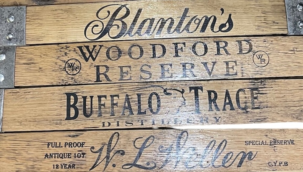 Customer Laser Engraved Bourbon Barrel Staves - Includes Metal Barrel Ring Strap-image