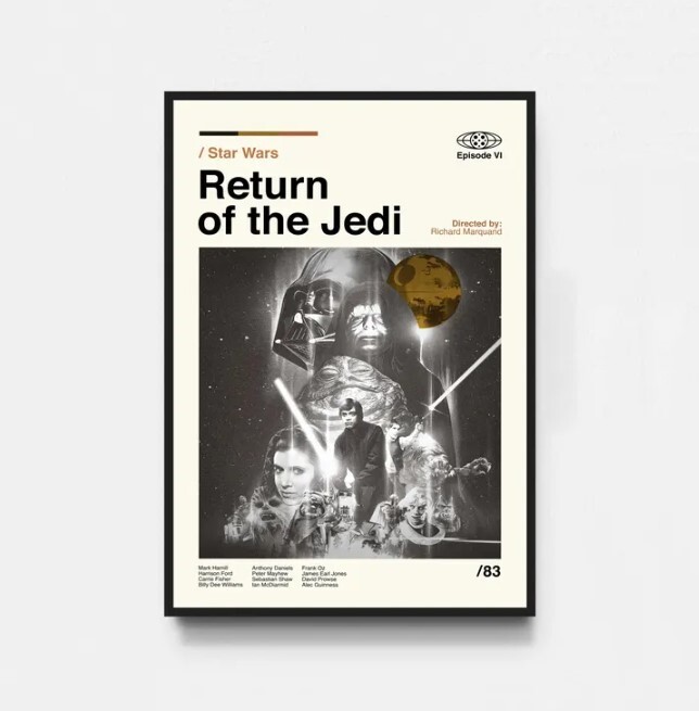 Star Wars Return of the Jedi Poster - Classic TV Series Print for Fans and Collectors