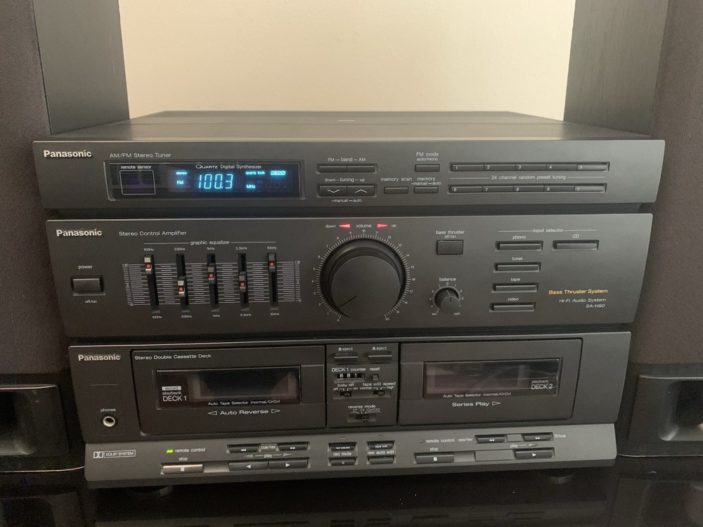 Panasonic SA-H90 Vintage Cassette Receiver Stereo (Impeccable Condition) Tested.