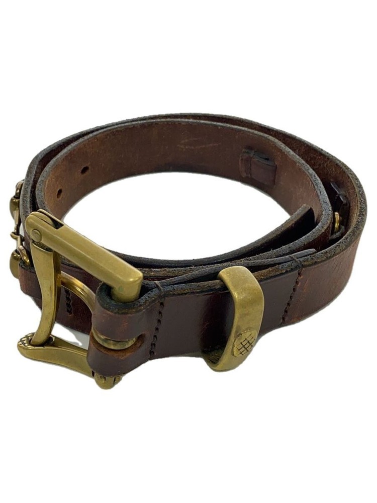 Men's Brown Leather Needles Belt for Stylish Everyday Wear