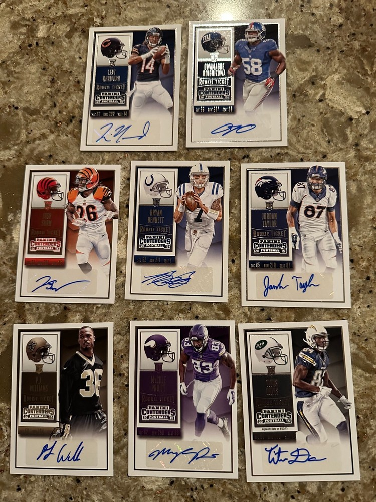 8 Card Lot 2015 Panini Contenders Rookie Ticket Autograph NFL
