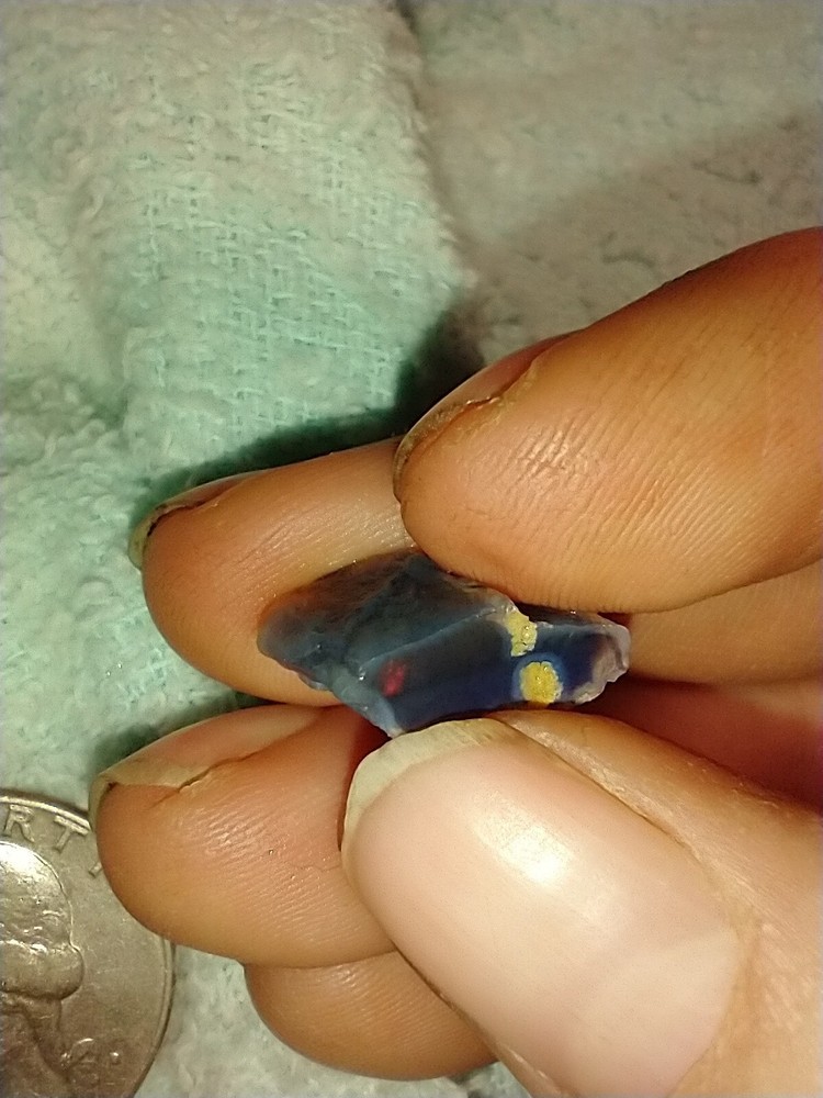 4 Tcw Rough Australian Lightning Ridge Multi Color Opal Water