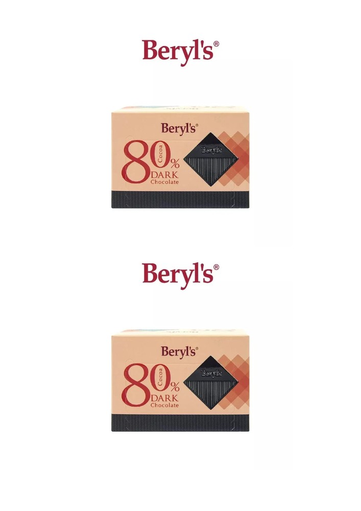 Beryl's Coklat Hitam Kokoa 80% | Beryl's 80% Cocoa Dark Chocolate 60g x 2 Pack