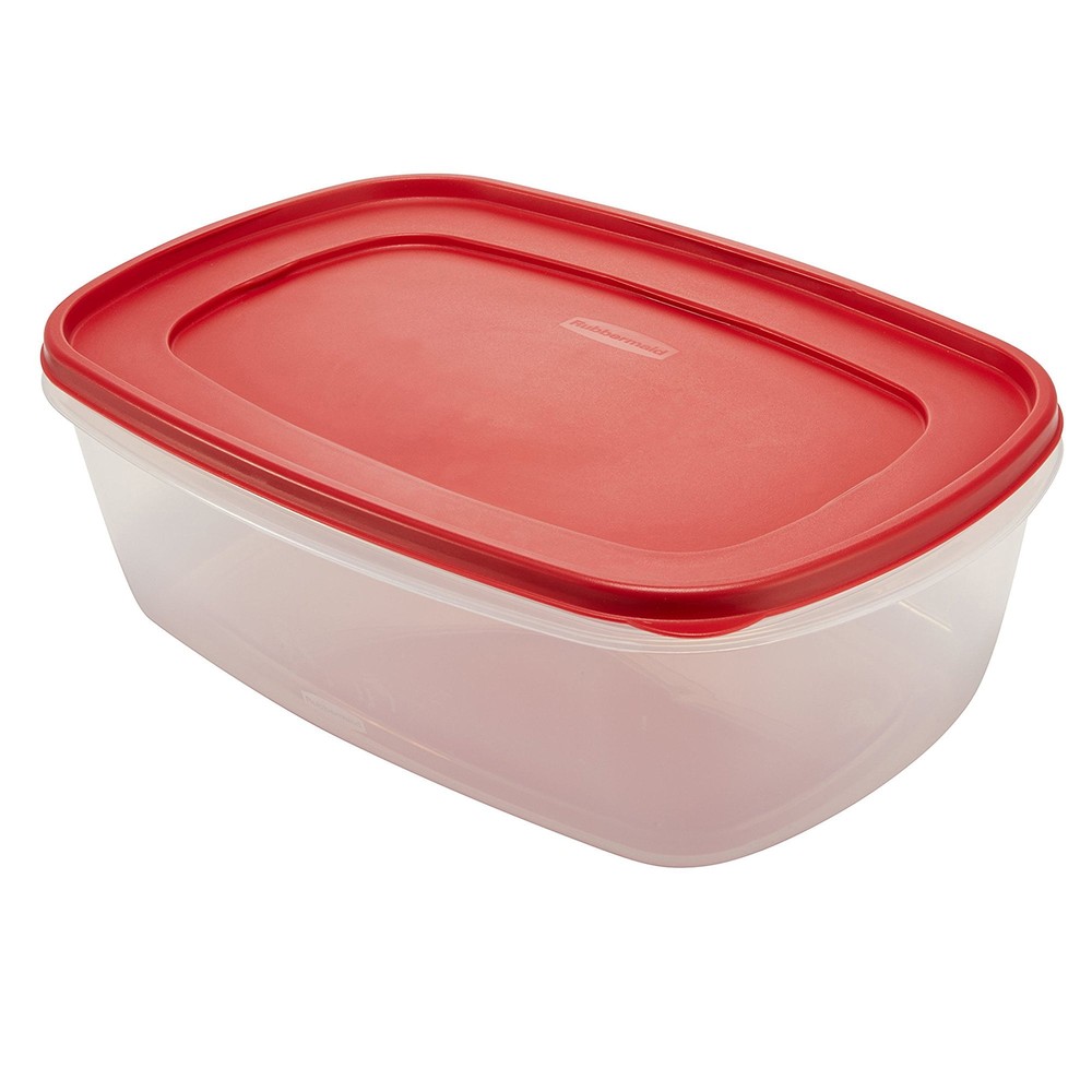Food Storage Container, Large with Red Lid, 2.5 Gallon